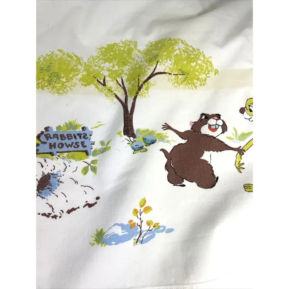 Disney Winnie The Pooh Twin Flat Bed Sheet Classic Collectible 1964 Vintage Rare